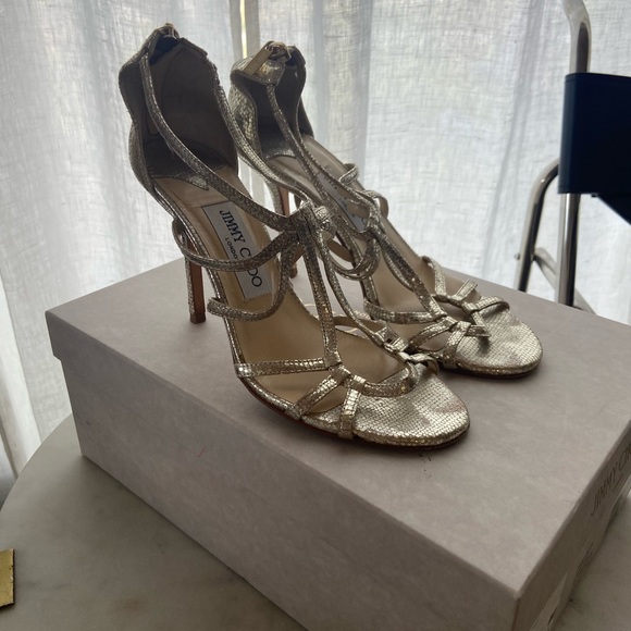 Jimmy Choo Shoes - Authentic Jimmy Choo Silver Metallic Heels